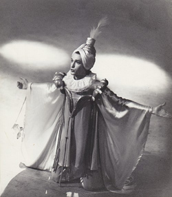 King Uzbek in Happy Beggars by K. Gozzi, directed by F. Berman, Stanislavsky Theater, 1981